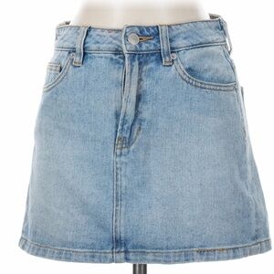 Brandy Melville Light Blue Denim A-Line Mini Skirt